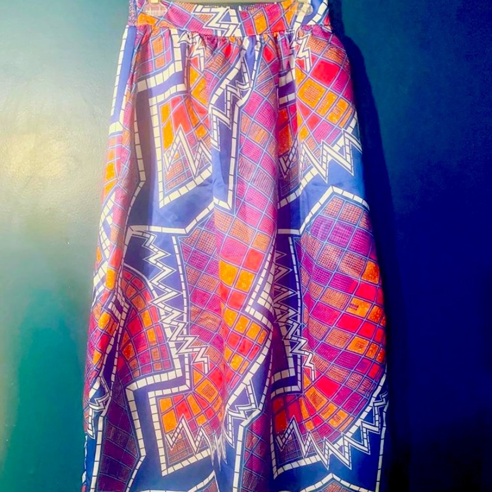 Colorful Maxi Skirt with Pockets